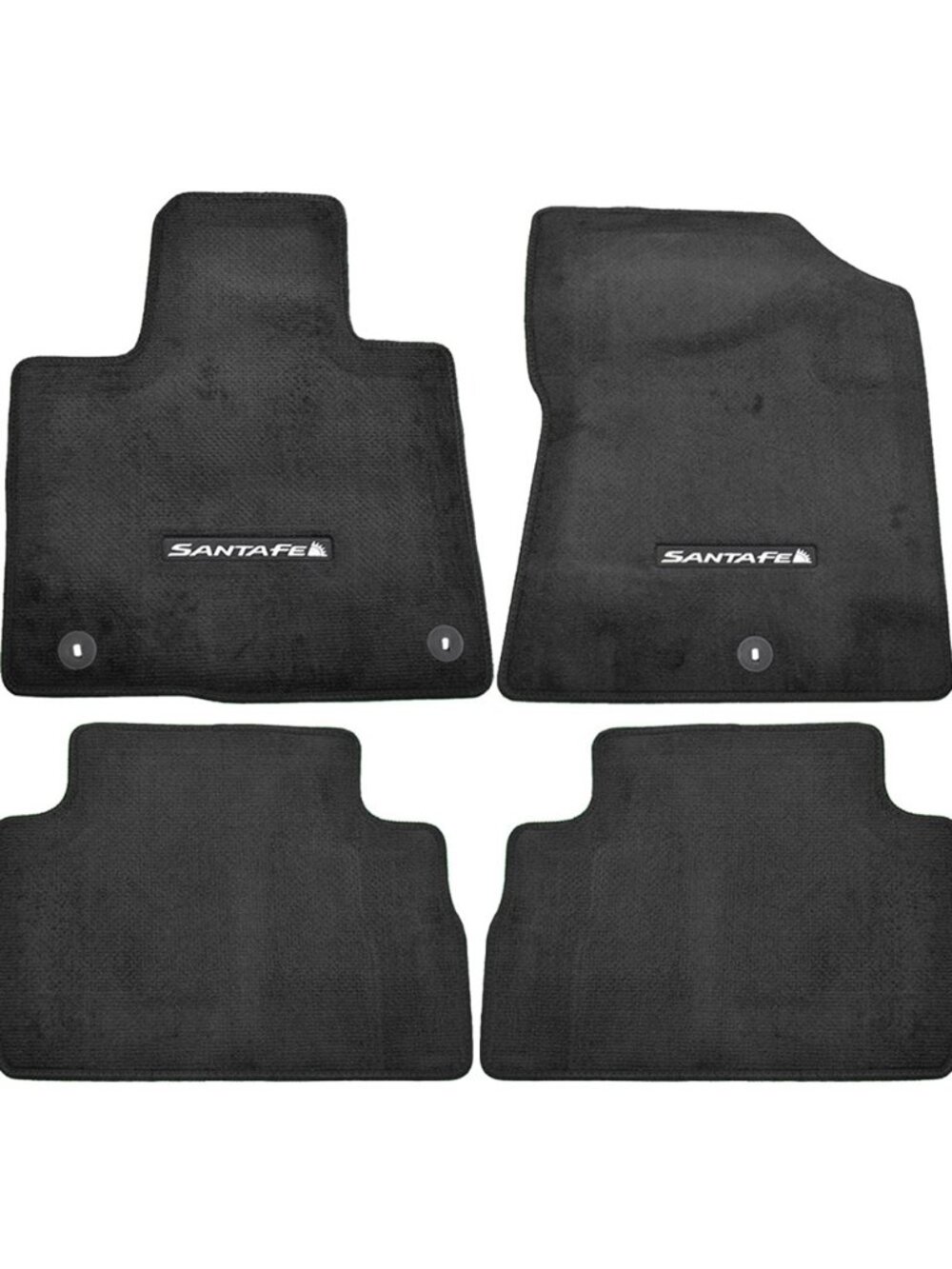 OEM 2021-2023 Hyundai Santa Fe Carpet Floor Mats 4 Piece Set Black S2F14-AU100